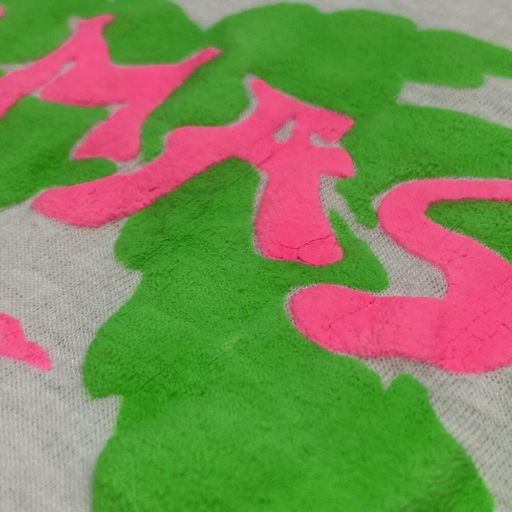 Vintage Bahamas T Shirt Large White Neon Puff Paint Tropical Single Stitch 80s - Picture 11 of 14